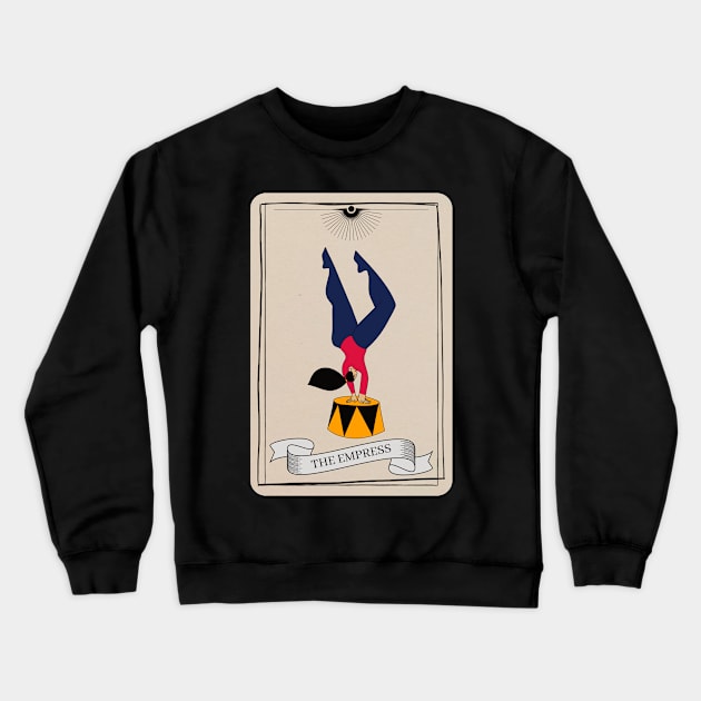 Circus Tarot Crewneck Sweatshirt by Gwraggedann